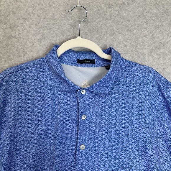 Turtleson Men's XXL Performance Polo Golf Athletic Shirt Blue Tortoise Shell‎ - Picture 4 of 14
